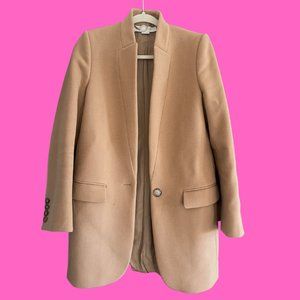 Stella McCartney Bryce Wool Overcoat in Tan